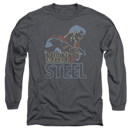 Superman Colored Lines - Men's Long Sleeve T-Shirt Men's Long Sleeve T-Shirt Superman   
