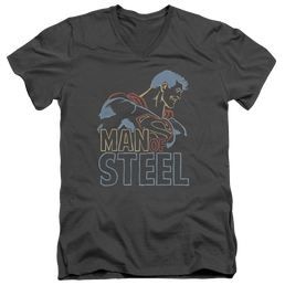 Superman Colored Lines - Men's V-Neck T-Shirt Men's V-Neck T-Shirt Superman   