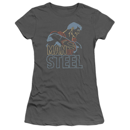 Superman Colored Lines - Juniors T-Shirt Juniors T-Shirt Superman   