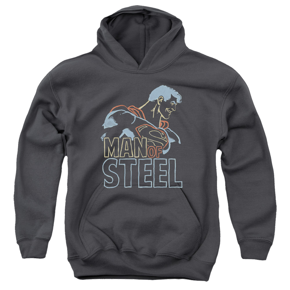 Superman Colored Lines - Youth Hoodie Youth Hoodie (Ages 8-12) Superman   