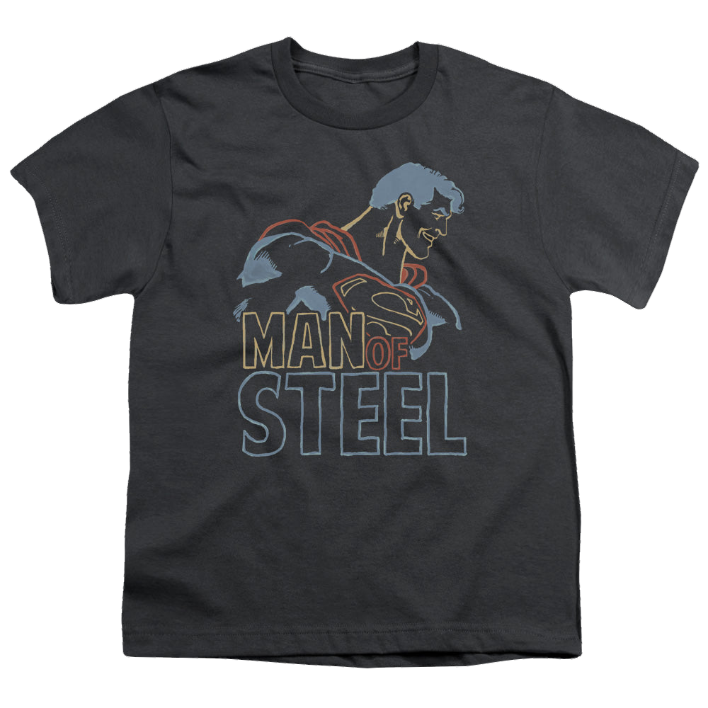 Superman Colored Lines - Youth T-Shirt Youth T-Shirt (Ages 8-12) Superman   