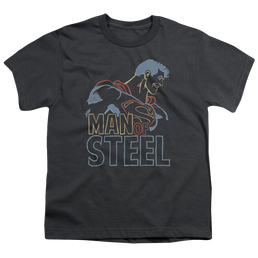 Superman Colored Lines - Youth T-Shirt Youth T-Shirt (Ages 8-12) Superman   