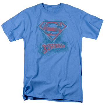 Carolina blue men's regular fit t-shirt with Superman Its Sketchy graphic