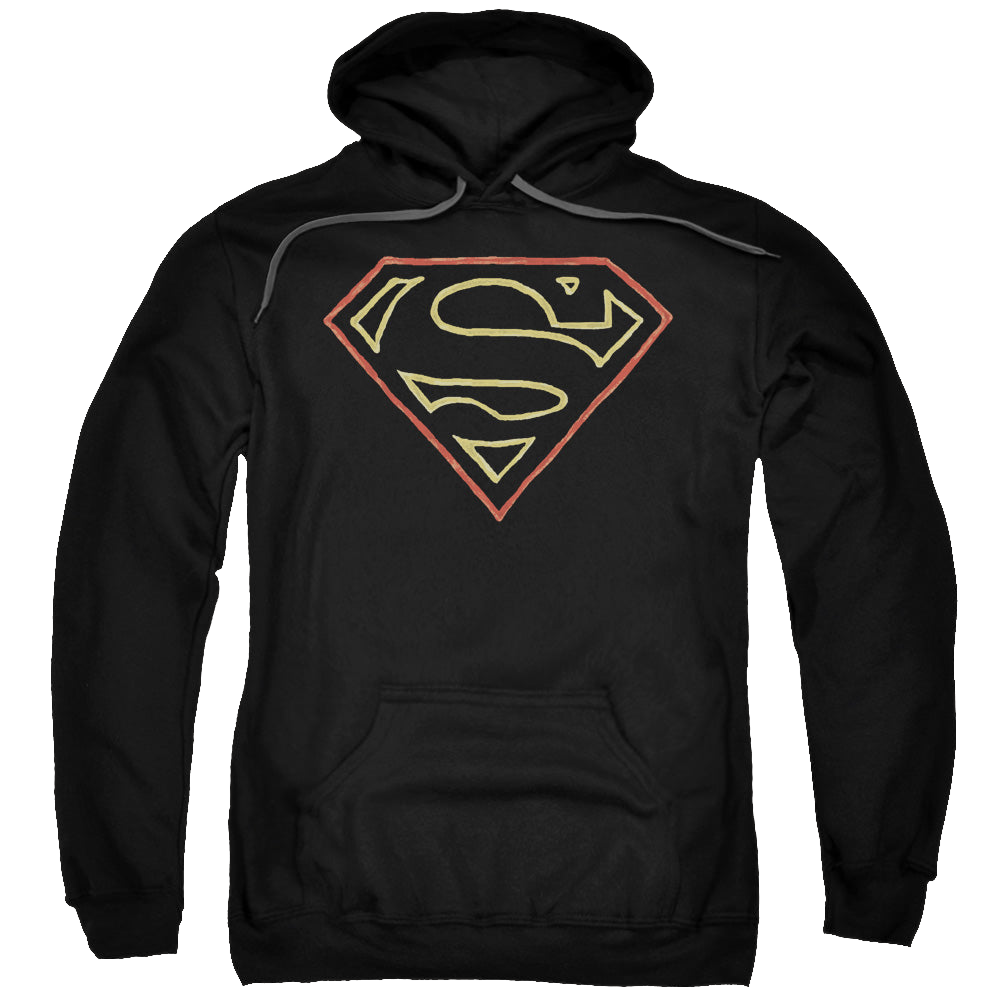 Superman Colored Shield - Pullover Hoodie Pullover Hoodie Superman   