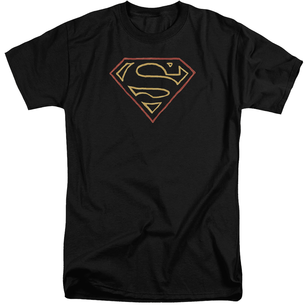 Superman Colored Shield - Men's Tall Fit T-Shirt Men's Tall Fit T-Shirt Superman   