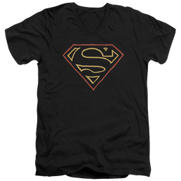 Superman Colored Shield - Men's V-Neck T-Shirt Men's V-Neck T-Shirt Superman   