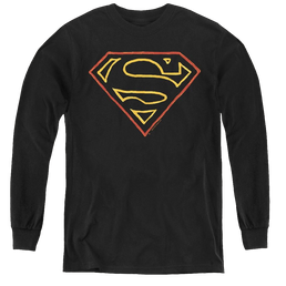 Superman Colored Shield - Youth Long Sleeve T-Shirt Youth Long Sleeve T-Shirt Superman   