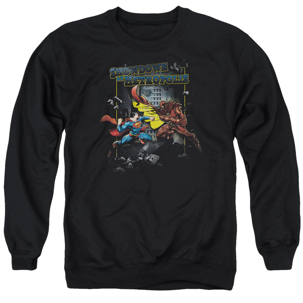 Superman Showdown - Men's Crewneck Sweatshirt Men's Crewneck Sweatshirt Superman   