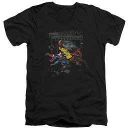 Superman Showdown - Men's V-Neck T-Shirt Men's V-Neck T-Shirt Superman   