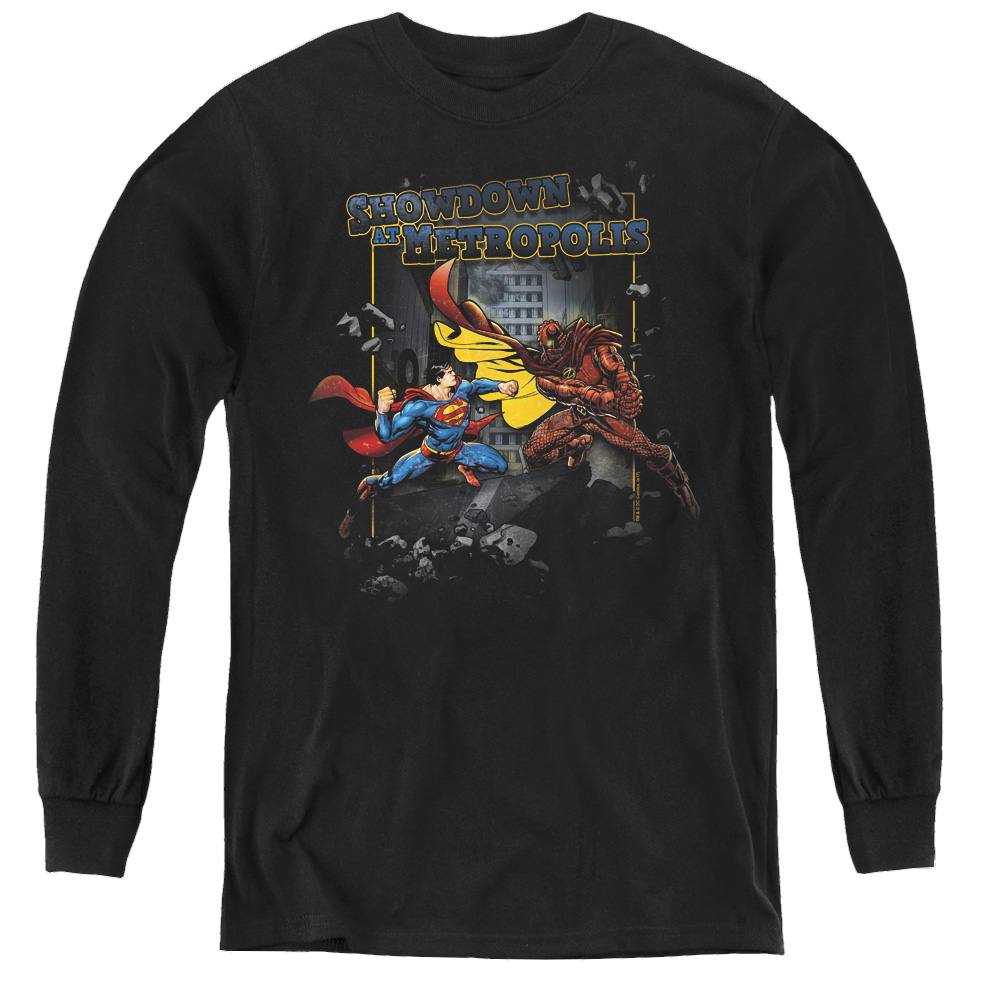 Superman Showdown - Youth Long Sleeve T-Shirt Youth Long Sleeve T-Shirt Superman   