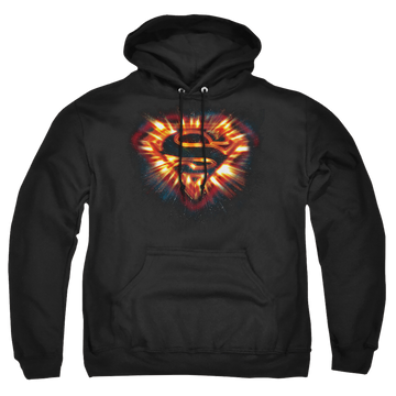 Superman Space Burst Shield - Pullover Hoodie Pullover Hoodie Superman   