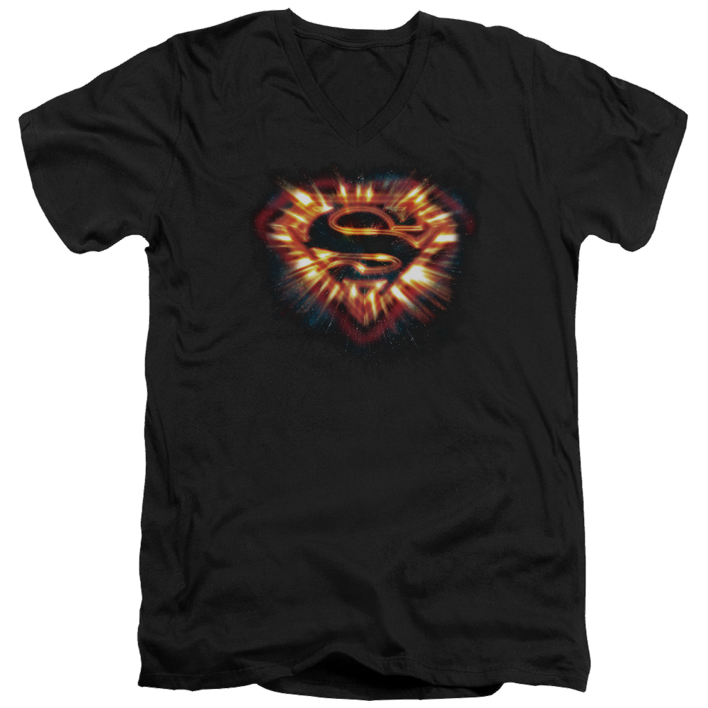 Superman Space Burst Shield - Men's V-Neck T-Shirt Men's V-Neck T-Shirt Superman   