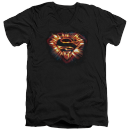 Superman Space Burst Shield - Men's V-Neck T-Shirt Men's V-Neck T-Shirt Superman   