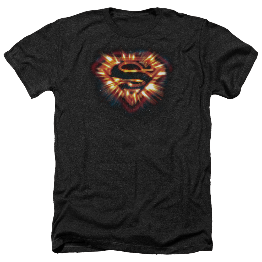 Superman Space Burst Shield - Men's Heather T-Shirt Men's Heather T-Shirt Superman   