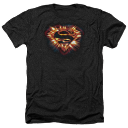 Superman Space Burst Shield - Men's Heather T-Shirt Men's Heather T-Shirt Superman   