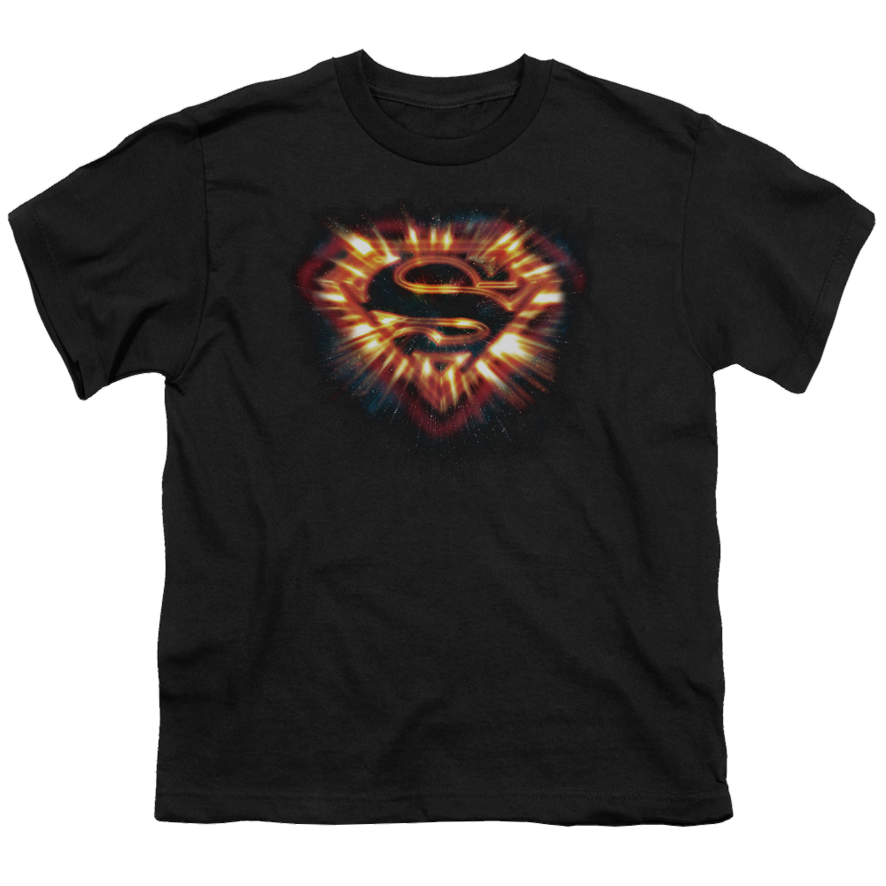 Superman Space Burst Shield - Youth T-Shirt Youth T-Shirt (Ages 8-12) Superman   