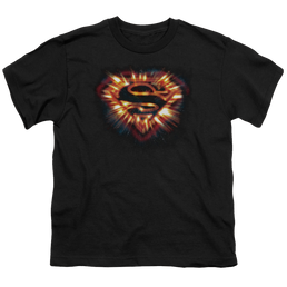 Superman Space Burst Shield - Youth T-Shirt Youth T-Shirt (Ages 8-12) Superman   