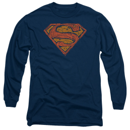 Superman Messy S - Men's Long Sleeve T-Shirt Men's Long Sleeve T-Shirt Superman   