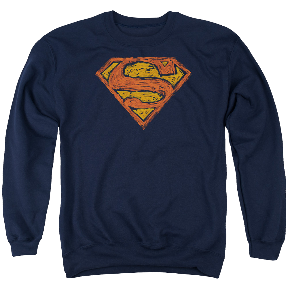 Superman Messy S - Men's Crewneck Sweatshirt Men's Crewneck Sweatshirt Superman   