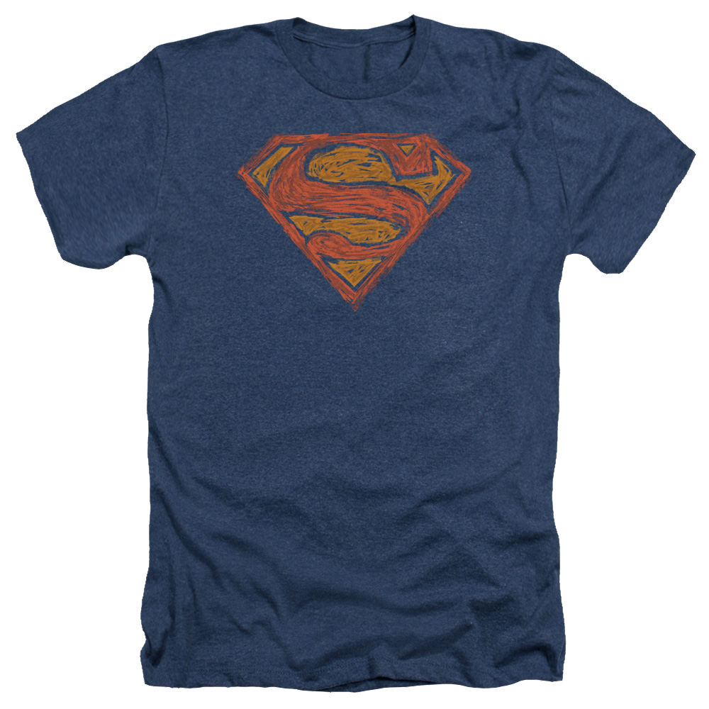 Superman Messy S - Men's Heather T-Shirt Men's Heather T-Shirt Superman   