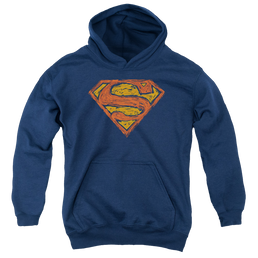 Superman Messy S - Youth Hoodie Youth Hoodie (Ages 8-12) Superman   