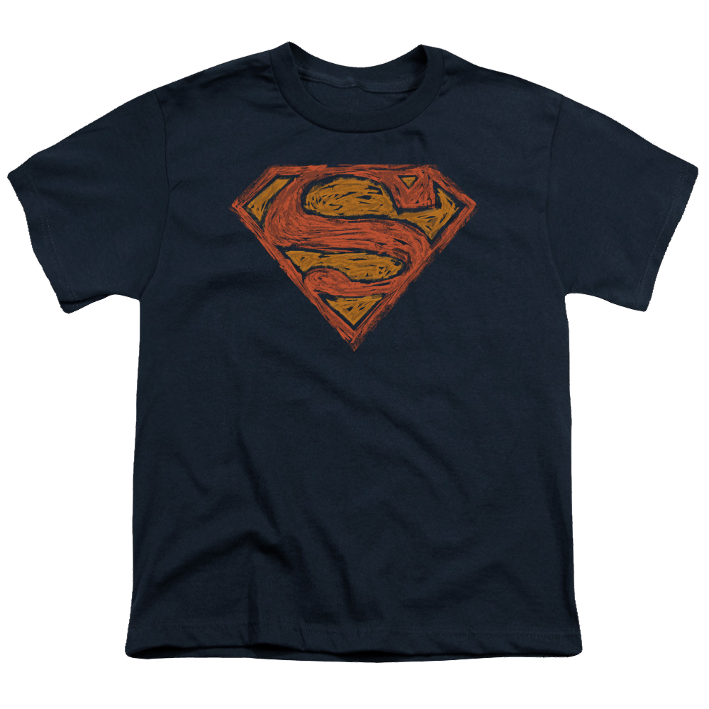 Superman Messy S - Youth T-Shirt Youth T-Shirt (Ages 8-12) Superman   
