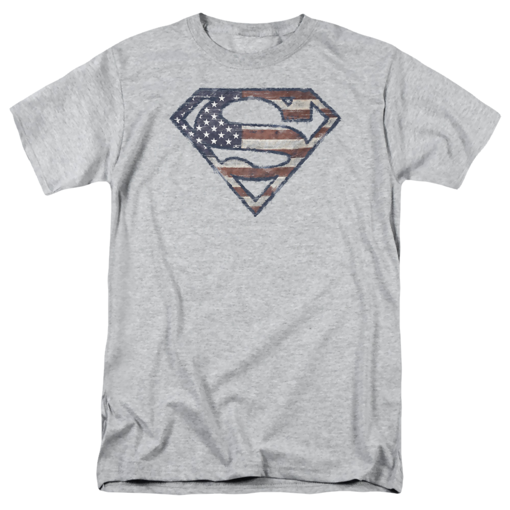 Superman Wartorn Flag - Men's Regular Fit T-Shirt Men's Regular Fit T-Shirt Superman   