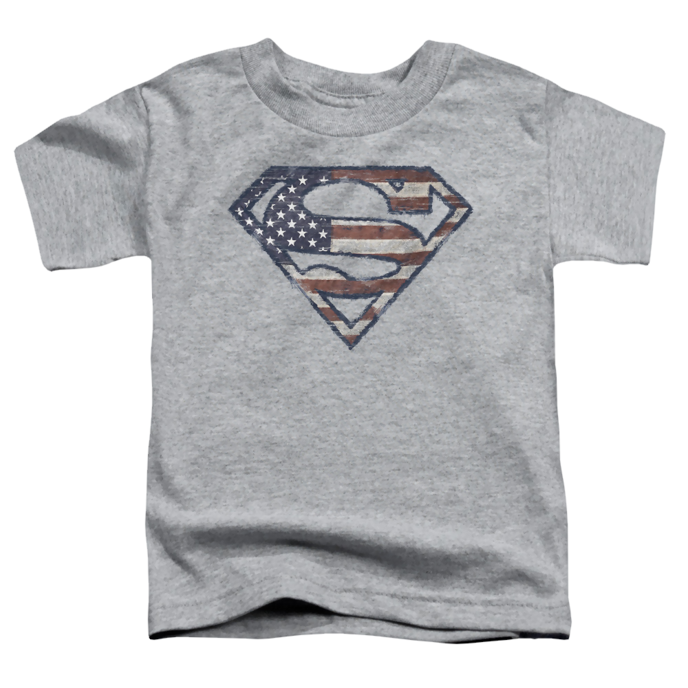 Superman Wartorn Flag - Kid's T-Shirt Kid's T-Shirt (Ages 4-7) Superman   