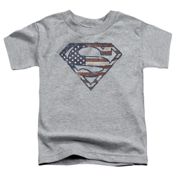 Superman Wartorn Flag - Kid's T-Shirt Kid's T-Shirt (Ages 4-7) Superman   