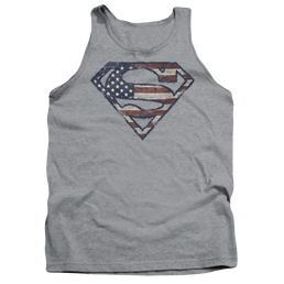 Superman Wartorn Flag - Men's Tank Top Men's Tank Superman   
