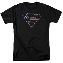 Superman Wartorn Flag - Men's Regular Fit T-Shirt Men's Regular Fit T-Shirt Superman   