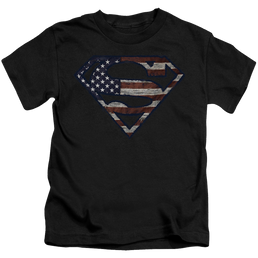 Superman Wartorn Flag - Kid's T-Shirt Kid's T-Shirt (Ages 4-7) Superman   