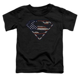 Superman Wartorn Flag - Toddler T-Shirt Toddler T-Shirt Superman   