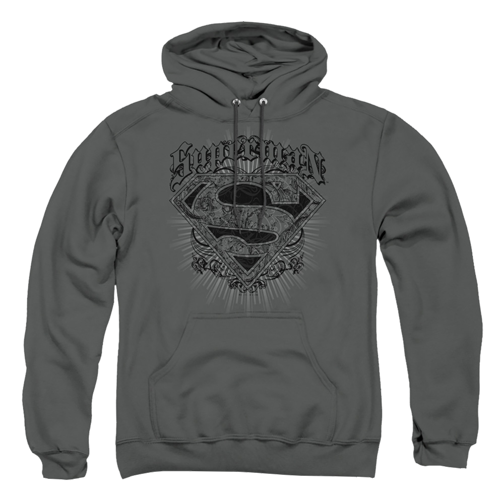 Superman Scrolling Shield - Pullover Hoodie Pullover Hoodie Superman   