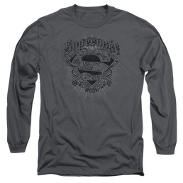 Superman Scrolling Shield - Men's Long Sleeve T-Shirt Men's Long Sleeve T-Shirt Superman   