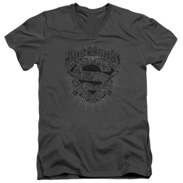 Superman Scrolling Shield - Men's V-Neck T-Shirt Men's V-Neck T-Shirt Superman   