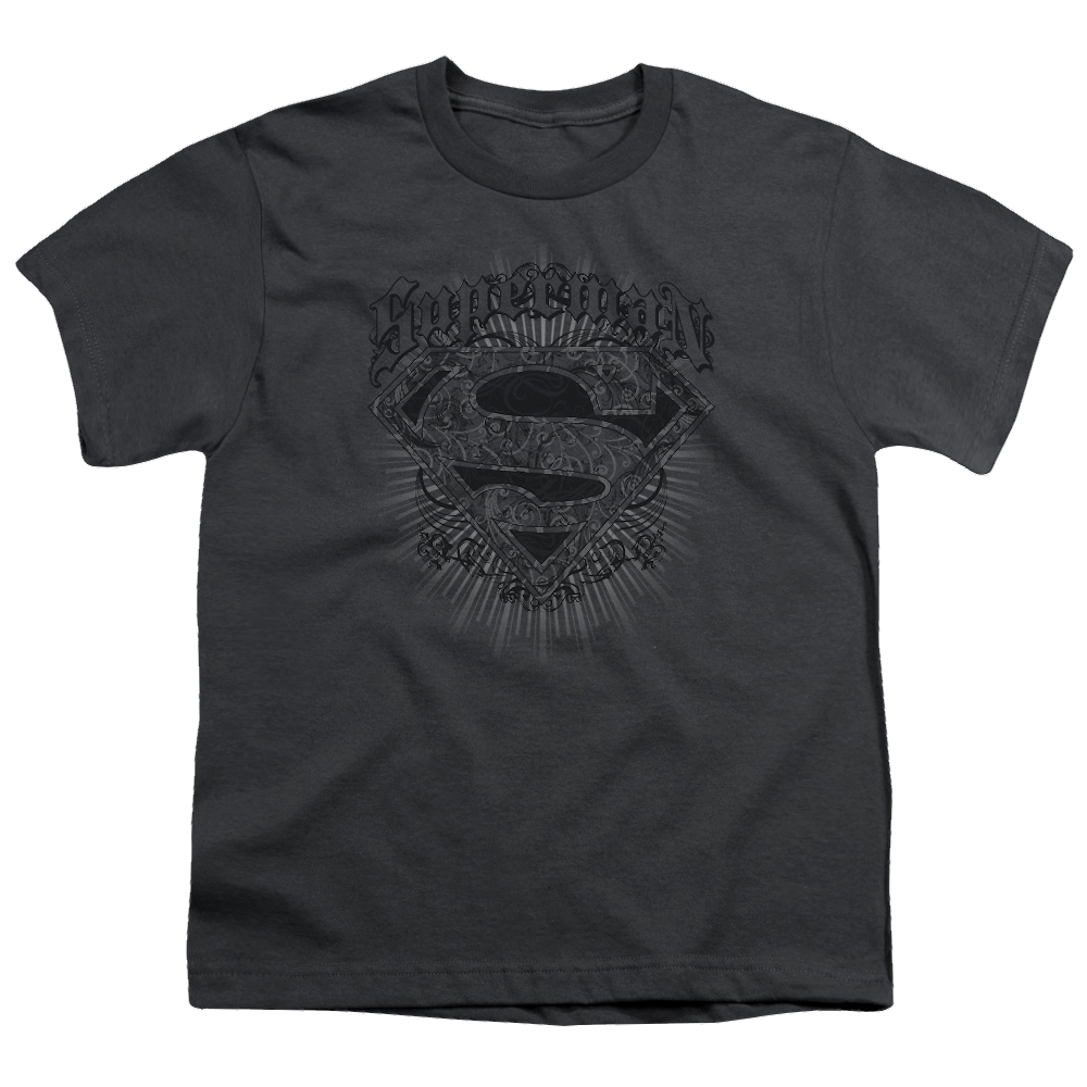 Superman Scrolling Shield - Youth T-Shirt Youth T-Shirt (Ages 8-12) Superman   