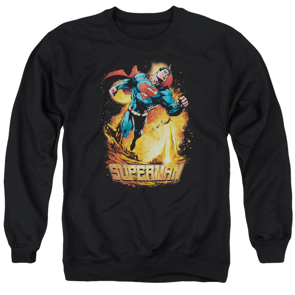 Superman Space Case - Men's Crewneck Sweatshirt Men's Crewneck Sweatshirt Superman   