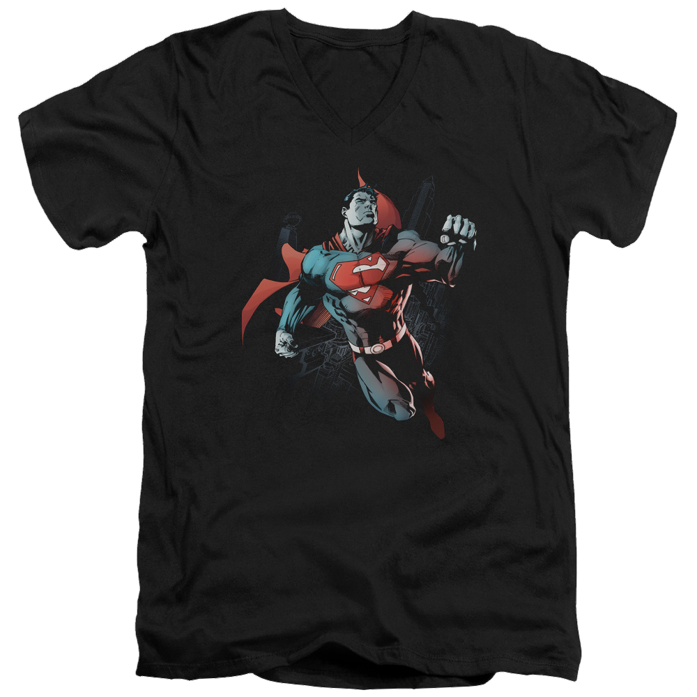Superman Up In The Sky - Men's V-Neck T-Shirt Men's V-Neck T-Shirt Superman   