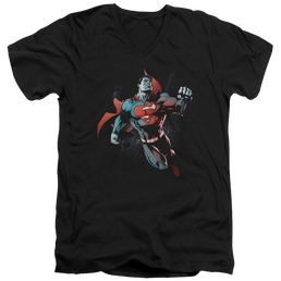 Superman Up In The Sky - Men's V-Neck T-Shirt Men's V-Neck T-Shirt Superman   