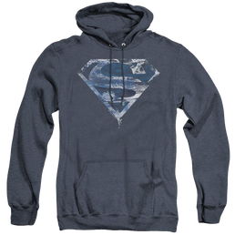 Superman Water Shield - Heather Pullover Hoodie Heather Pullover Hoodie Superman   