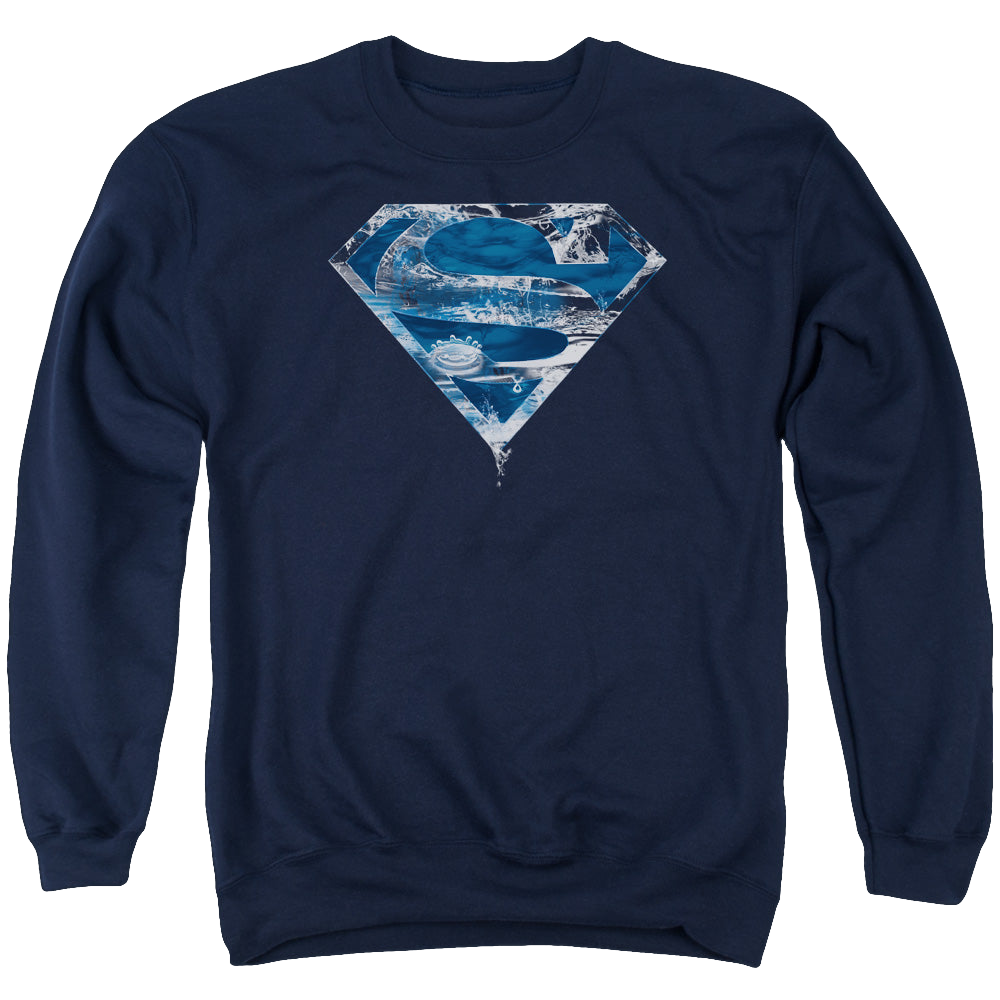Superman Water Shield - Men's Crewneck Sweatshirt Men's Crewneck Sweatshirt Superman   