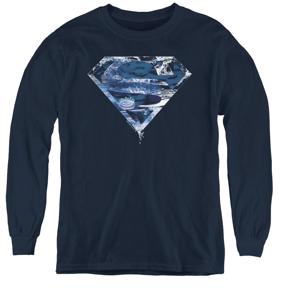 Superman Water Shield - Youth Long Sleeve T-Shirt Youth Long Sleeve T-Shirt Superman   
