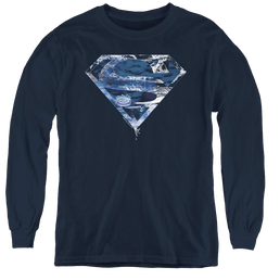 Superman Water Shield - Youth Long Sleeve T-Shirt Youth Long Sleeve T-Shirt Superman   