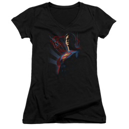 Superman Super Deco - Juniors V-Neck T-Shirt Juniors V-Neck T-Shirt Superman   