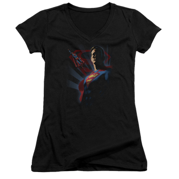Superman Super Deco - Juniors V-Neck T-Shirt Juniors V-Neck T-Shirt Superman   