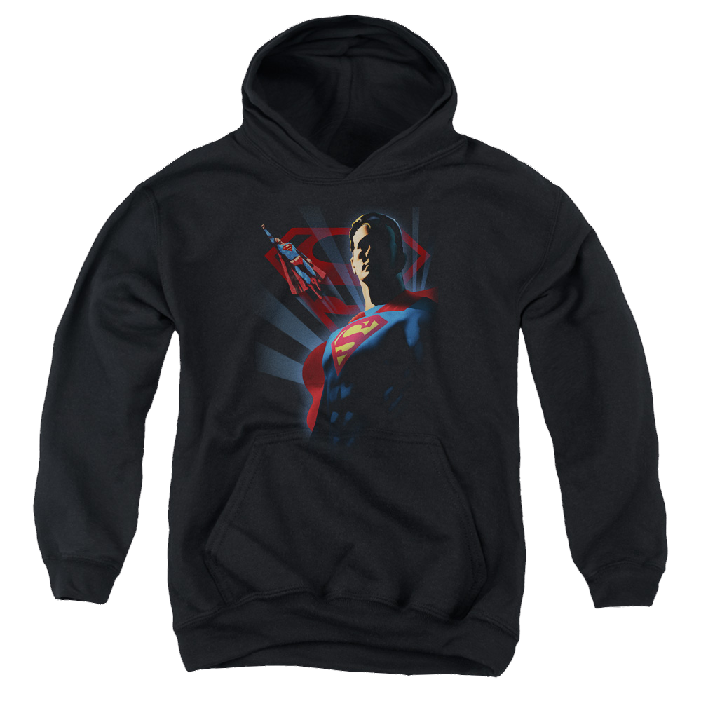 Superman Super Deco - Youth Hoodie Youth Hoodie (Ages 8-12) Superman   