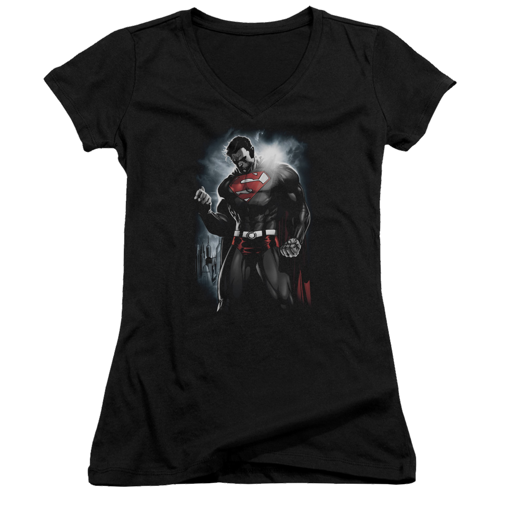 Superman Light Of The Sun - Juniors V-Neck T-Shirt Juniors V-Neck T-Shirt Superman   