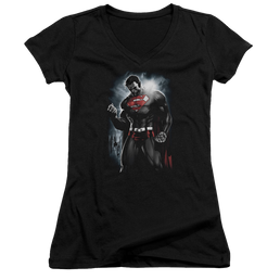 Superman Light Of The Sun - Juniors V-Neck T-Shirt Juniors V-Neck T-Shirt Superman   
