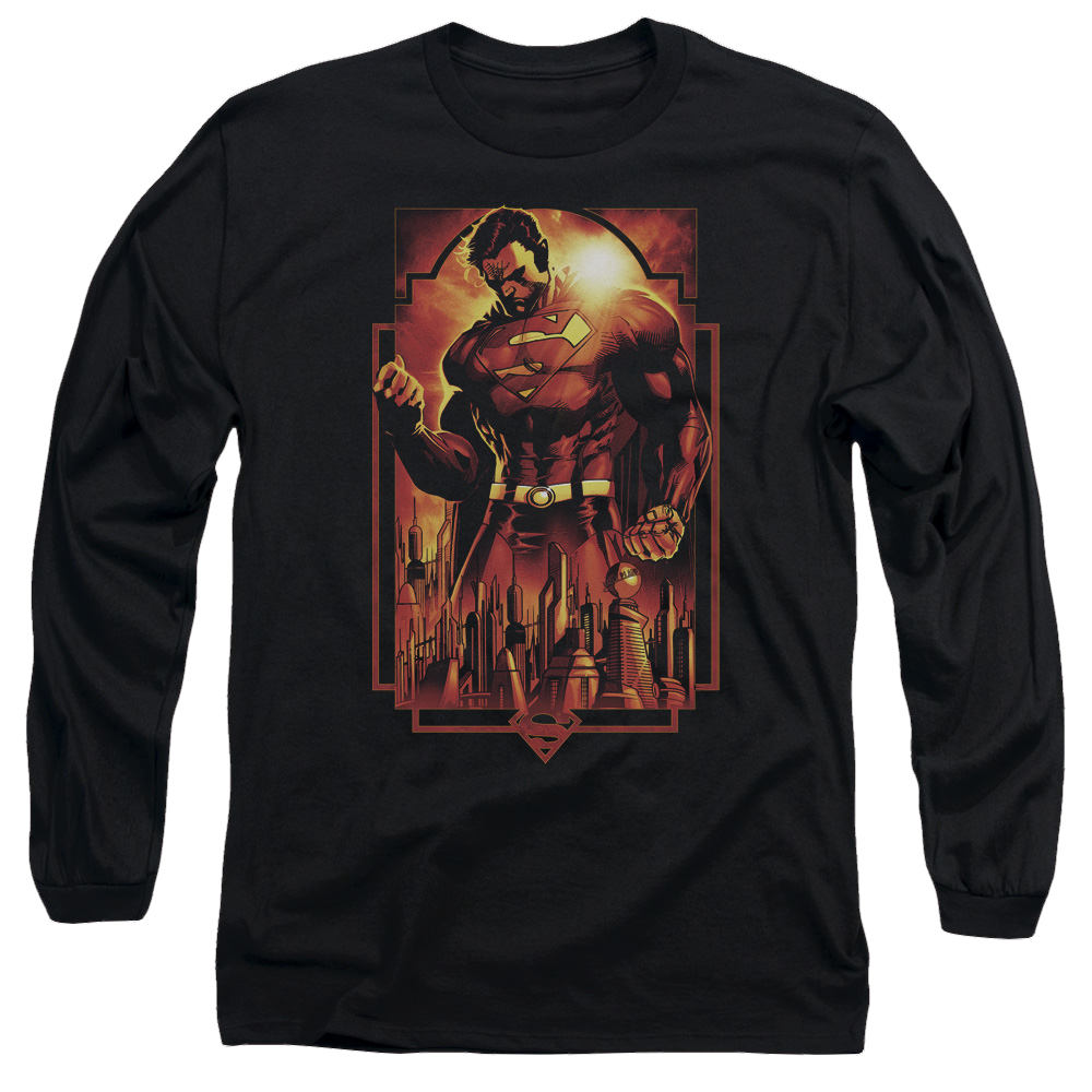 Superman Metropolis Deco - Men's Long Sleeve T-Shirt Men's Long Sleeve T-Shirt Superman   